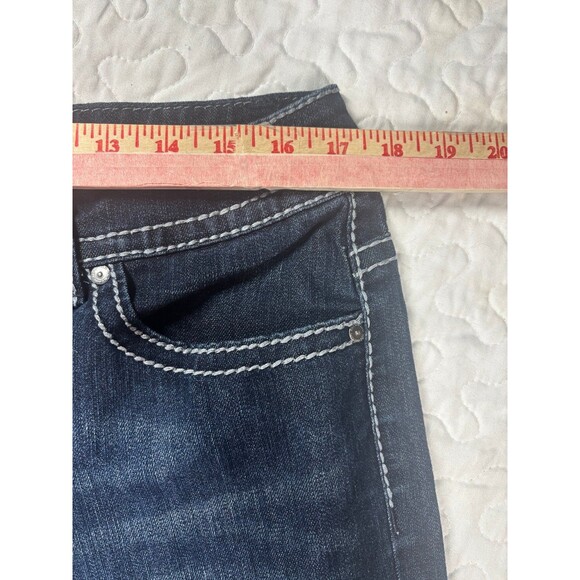 Nine West Blue Jeans Rhinestone Pocket Size 12 - Picture 4 of 5